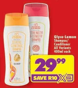 GLYCO-LEMON SHAMPOO/CONDITIONER all variants 400ml each