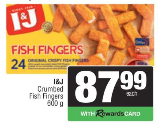 I&J Crumbed Fish Fingers 600 g