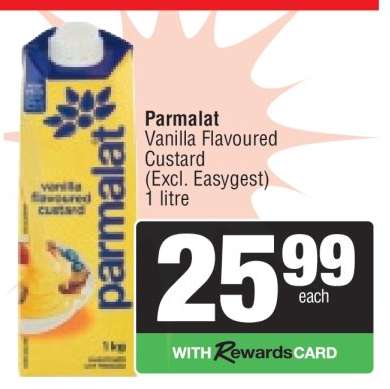 PARMALAT VANILLA FLAVOURED CUSTARD