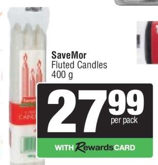SaveMor Fluted Candles