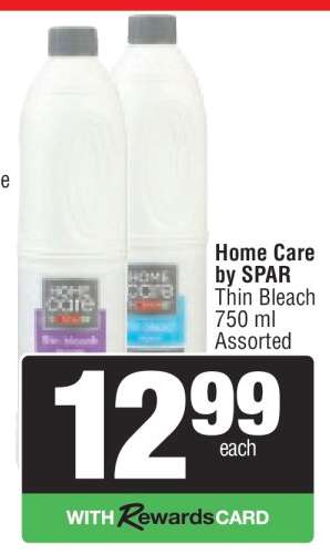 Home Care By SPAR Thin Bleach