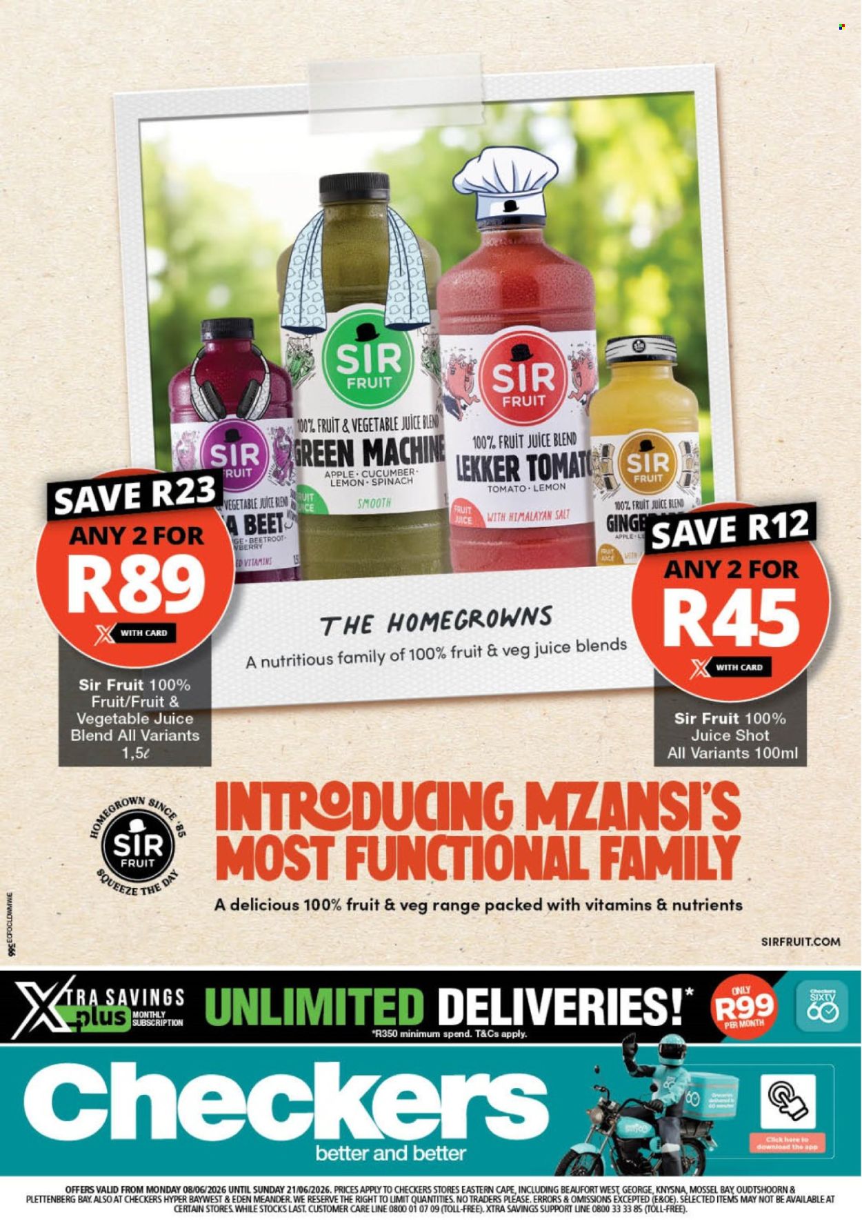 Checkers specials - 08/06/2026 - 28/06/2026. Page 1