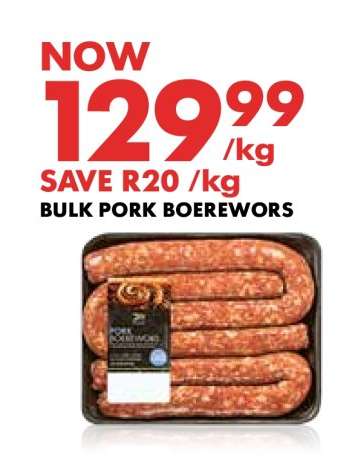 Bulk Pork Boerewors