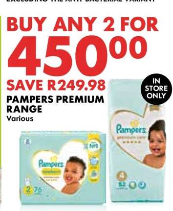 Pampers Premium Range