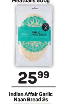 Indian Affair Garlic Naan Bread 2s