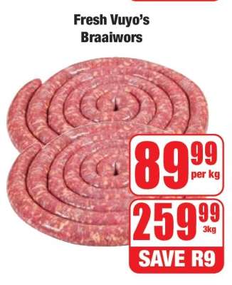 Fresh Vuyo's Braaiwors