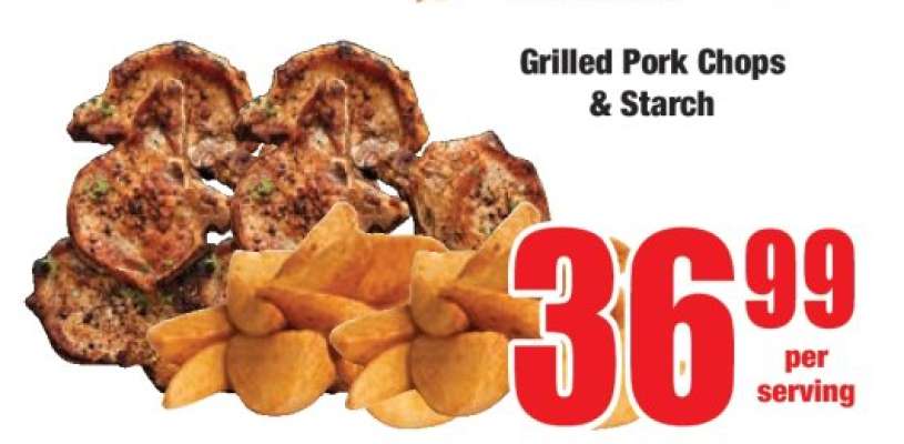 Grilled Pork Chops & Starch