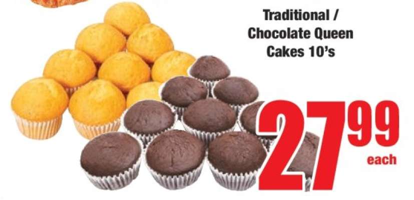 Traditional / Chocolate Queen Cakes 10's
