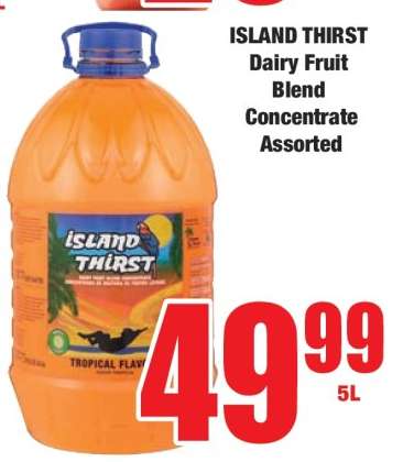 ISLAND THIRST Dairy Fruit Blend Concentrate Assorted