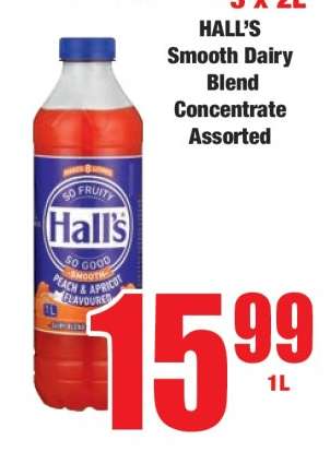 HALL'S Smooth Dairy Blend Concentrate Assorted