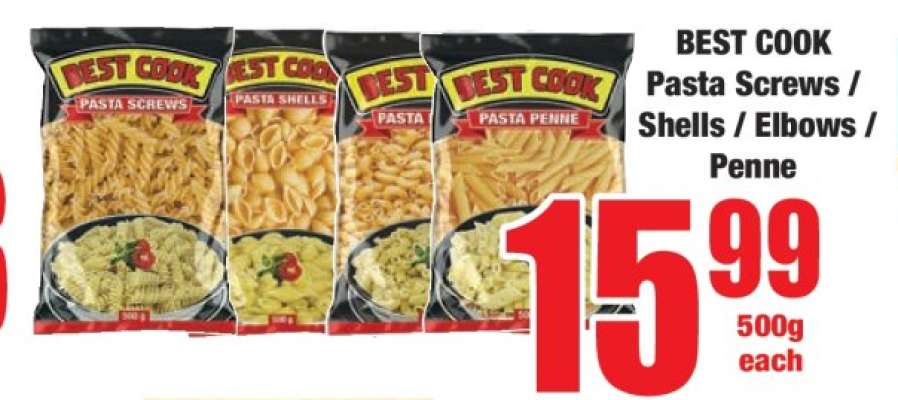 BEST COOK Pasta Screws / Shells / Elbows / Penne