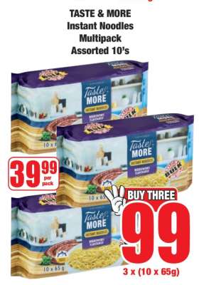 TASTE & MORE Instant Noodles Multipack Assorted 10's