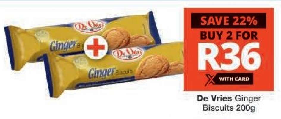 De Vries Ginger Biscuits 200g