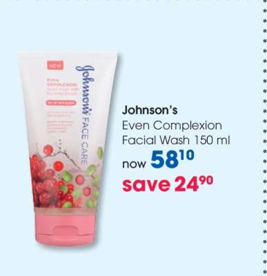 Johnson’s Even Complexion Facial Wash 150 ml