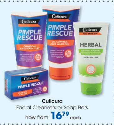 Cuticura Facial Cleansers or Soap Bars