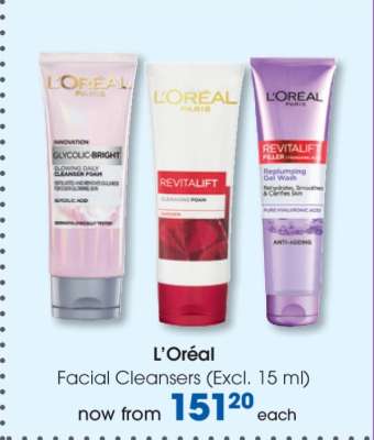 L’Oréal Facial Cleansers (Excl. 15 ml)