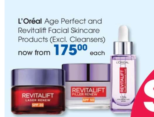 L’Oréal Age Perfect and Revitalift Facial Skincare Products (Excl. Cleansers)