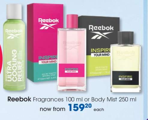 Reebok Fragrances 100 ml or Body Mist 250 ml