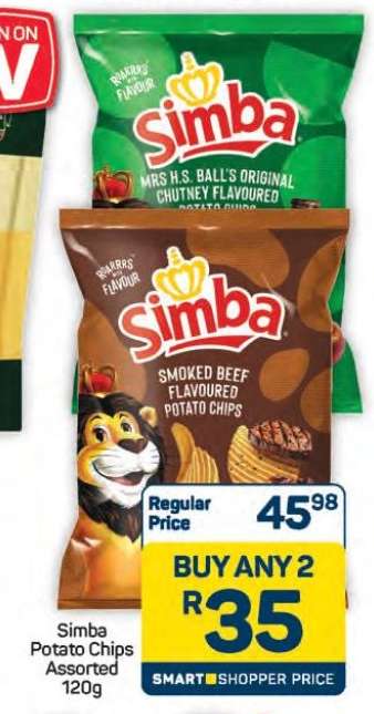 Simba Potato Chips Assorted 120g