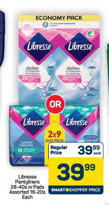 Libresse Pantyliners or Pads