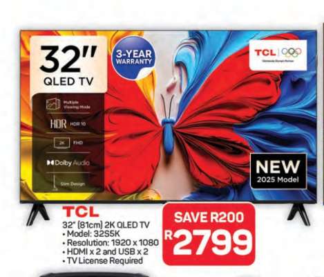 TCL 32" QLED TV