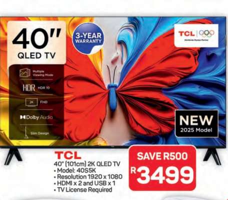 TCL 40" 2K QLED TV