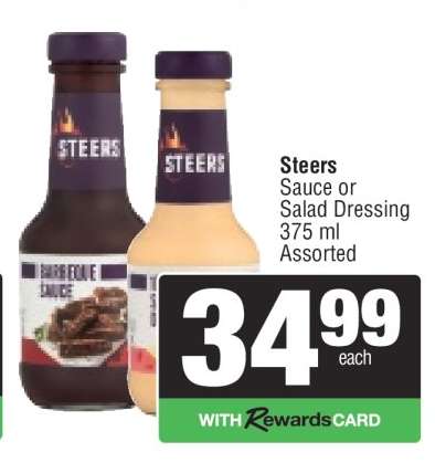 Steers Sauce or Salad Dressing