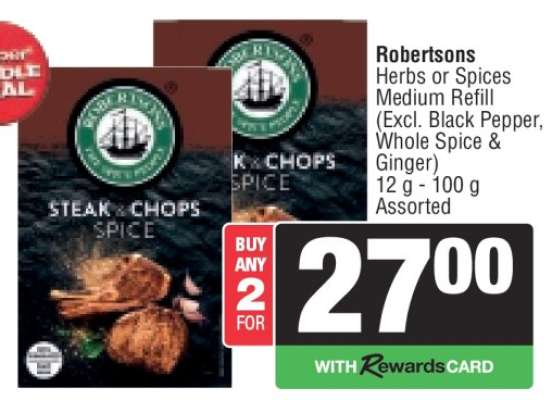 Robertsons Herbs or Spices Medium Refill
