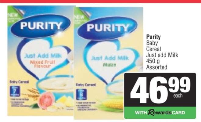Purity Baby Cereal