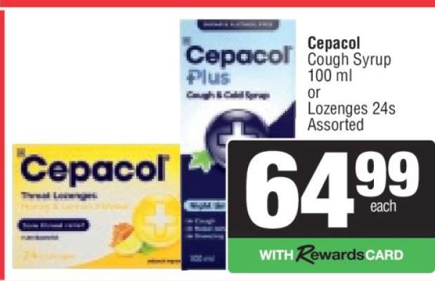 Cepacol Cough Syrup or Lozenges