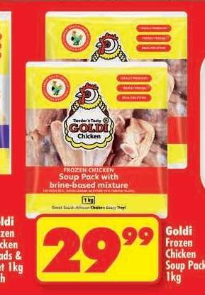 GOLDI FROZEN CHICKEN SOUP PACK 1kg