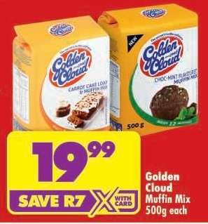 Golden Cloud Muffin Mix 500g each
