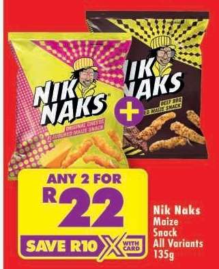 Nik Naks Maize Snack All Variants 135g