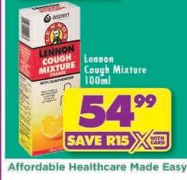 Lennon Cough Mixture 100ml