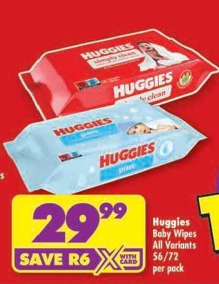 HUGGIES BABY WIPES all variants 56/72 per pack