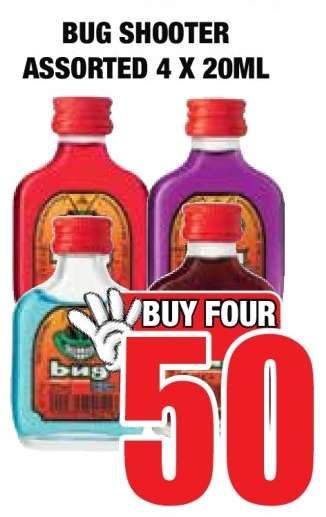 BUG SHOOTER ASSORTED 4 X 20ML