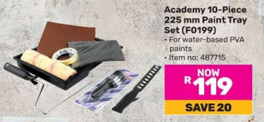 Academy 10-Piece 225 mm Paint Tray Set (F0199)
