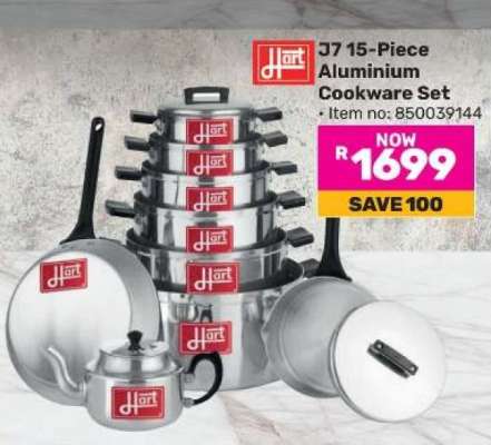J7 15-Piece Aluminium Cookware Set
