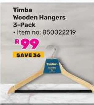 Timba Wooden Hangers 3-Pack