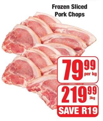 Frozen Sliced Pork Chops