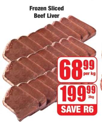 Frozen Sliced Beef Liver