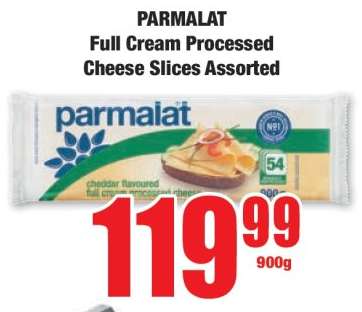PARMALAT Full Cream Processed Cheese Slices Assorted