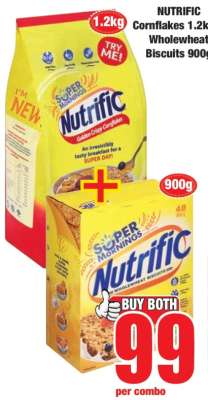 NUTRIFIC Cornflakes 1.2kg & Wholewheat Biscuits 900g