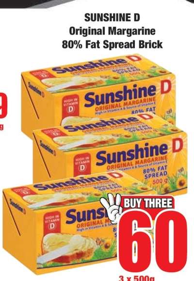 SUNSHINE D Original Margarine 80% Fat Spread Brick