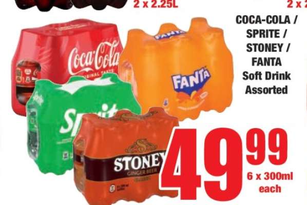 COCA-COLA / SPRITE / STONEY / FANTA Soft Drink Assorted