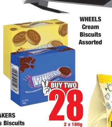 WHEELS Cream Biscuits Assorted
