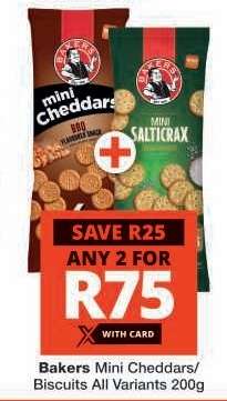 BAKERS MINI CHEDDARS/BISCUITS