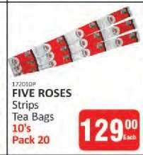 FIVE ROSES Strips Tea Bags