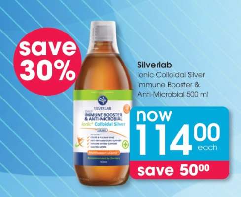 Silverlab Ionic Colloidal Silver Immune Booster & Anti-Microbial 500 ml