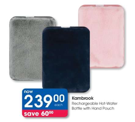 Kambrook Rechargeable Hot-Water Bottle with Hand Pouch